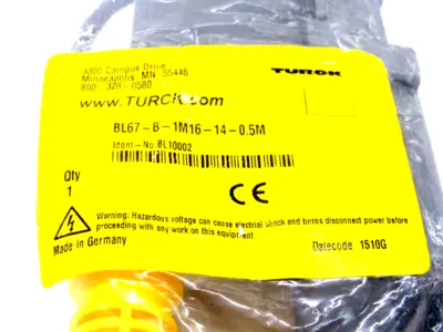 NEW TURCK BL67-B-1M16-14-0.5M CABLE ASSEMBLY BL10002