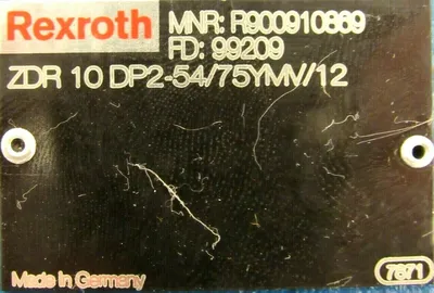 NEW REXROTH R900910869 PRESSURE REDUCING VALVE ZDR-10-DP2-54/75YMV/12