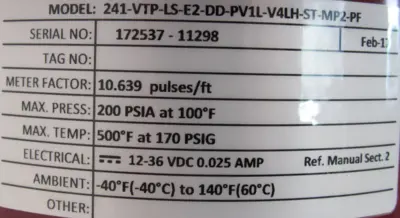 NEW SIERRA 241-VTP-LS-E2-DD-PV1L-V4LH-ST-MP2-PF FLOW METER INNOVA-MASS
