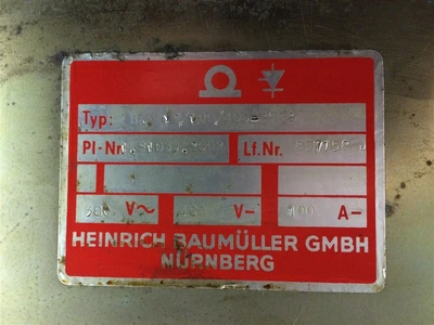 USED BAUMULLER BKF12/100/400-2002-DC SPINDLE DRIVE CONTROL CONVER