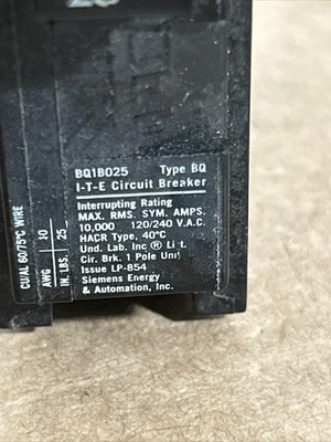 USED ITE SIEMENS BQ1B025