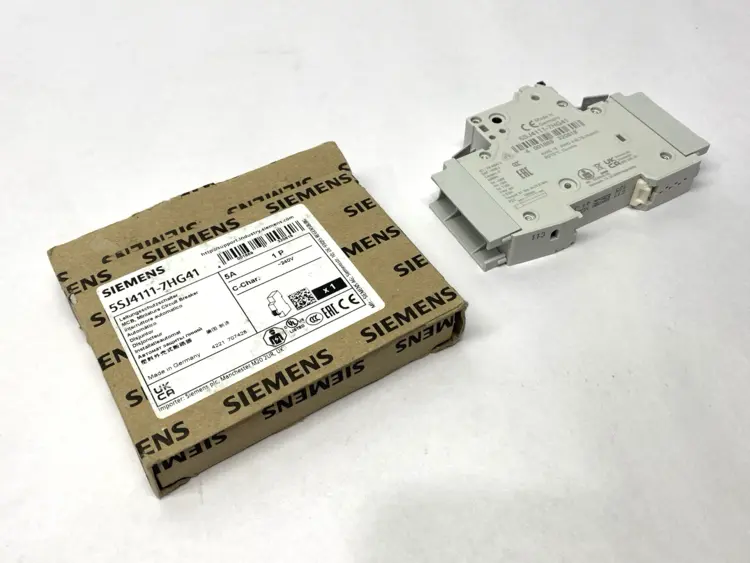 Used SIEMENS MINIATURE CIRCUIT BREAKER 1-POLE C-TRIP 240V 14KA 5A Circuit Breakers | Maverick Industrial Sales #1104363