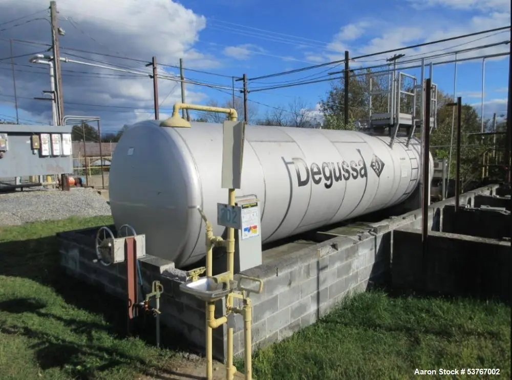 Used Mueller 10,000 Gallon 304 Stainless Steel Horizontal Tank – ASME, 14 PSI, Saddle Mount