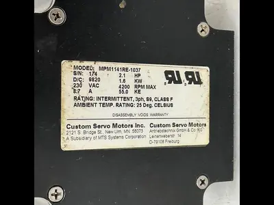 USED CUSTOM SERVO MOTORS MPM1141RE-1037