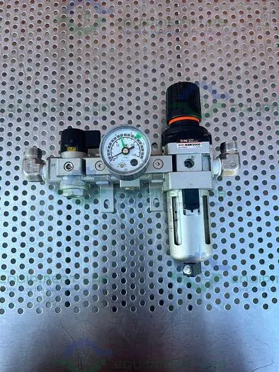 Used SMC NAW3000 FILTER REGULATOR 7 - 120 PSI W/ SMC GAUGE Regulators California US | Equipment Lab #485488