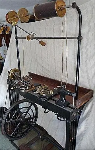 7913-385 Antique Fenn of London Ornamental Turning Lathe, With Accessories