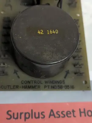 Used CUTLER-HAMMER 58-3516 Miscellaneous Equipment (Electrical & Power) | Surplus Asset Holdings #1192708