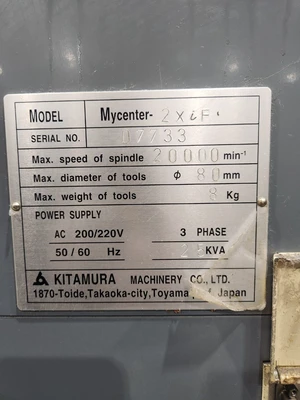 USED 2007 KITAMURA MYCENTER-2XIF