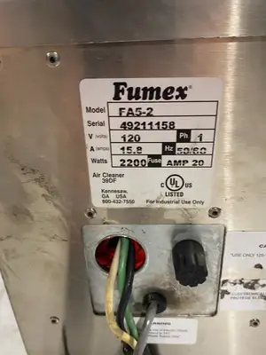 Used FUMEX AIR FILTRATION FUME EXTRACTOR UNIT Fume Extractors | Maverick Industrial Sales #1107417