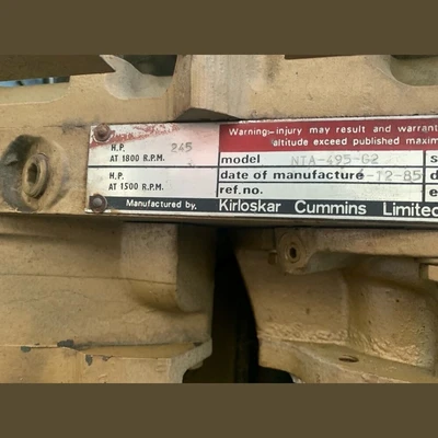 USED 1985 KOHLER CUMMINS NTA-495-G2