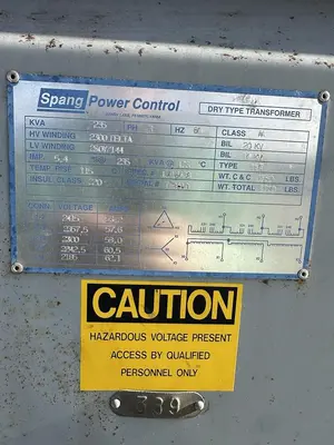 Used SPANG _UNKNOWN_ Miscellaneous Equipment (Electrical & Power) | Surplus Asset Holdings #1202207