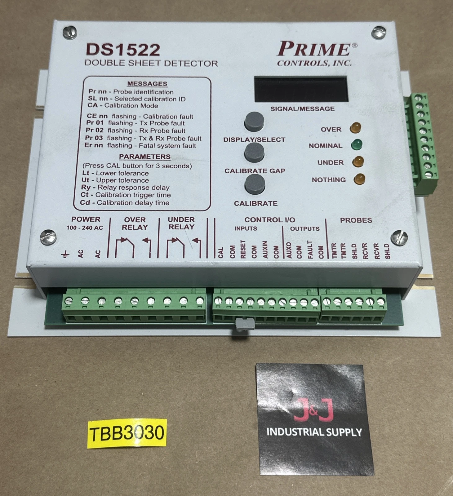 NEW Prime Controls DS1522