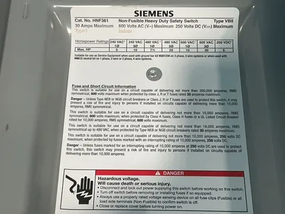 New | in-Stock SIEMENS HNF361 Circuit Breakers Ohio US | HGR 24 #1277758