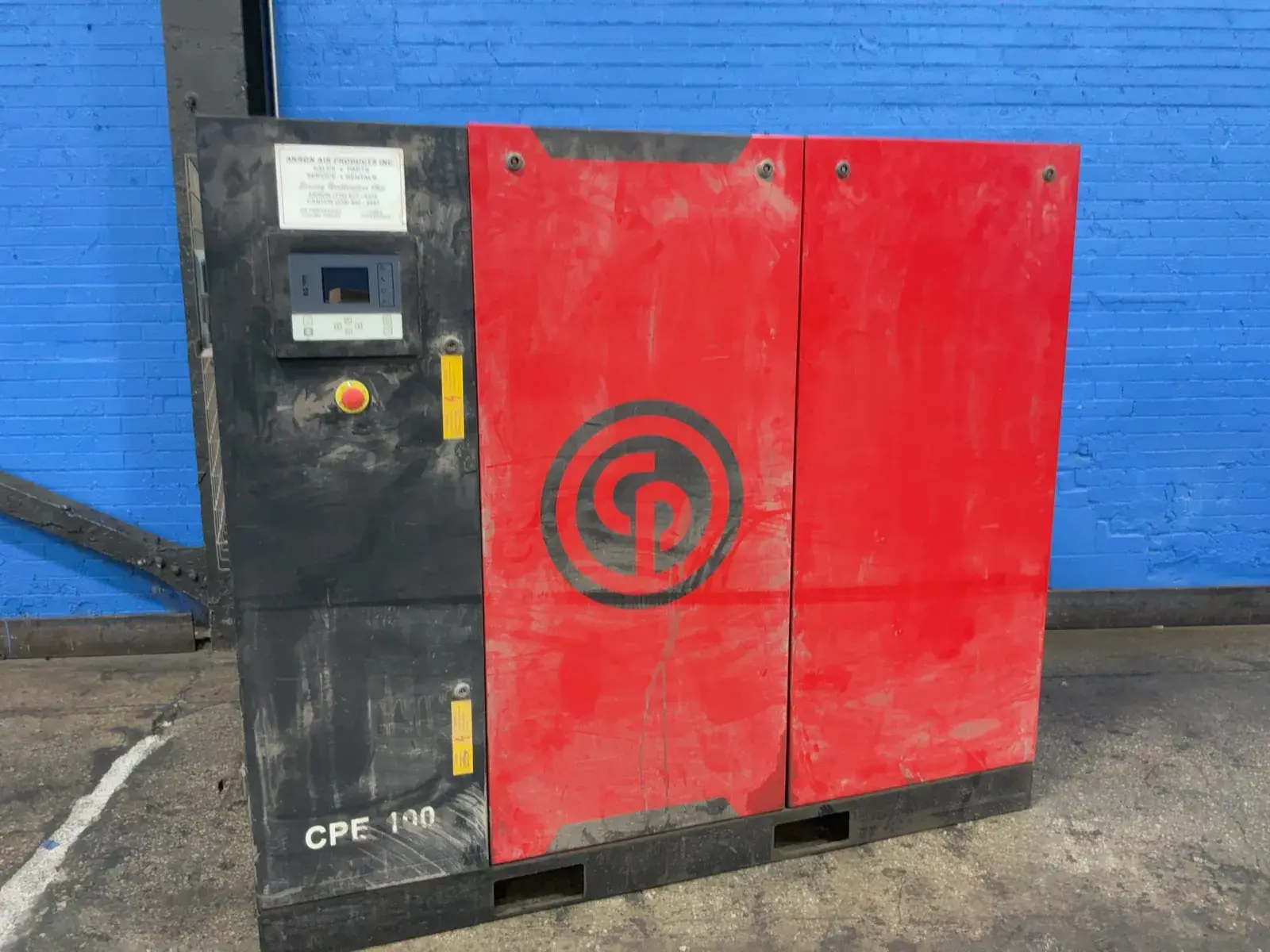 Used 2018 CHICAGO PNEUMATIC CPE100 Rotary Screw & Sliding Vane Air Compressors Ohio US | HGR 24 #1048069
