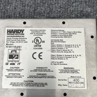 Used HARDY PROCESS SOLUTIONS 0535-0575-03-0 Misc Industrial Equipment California US | Davliegogo LLC #1717845