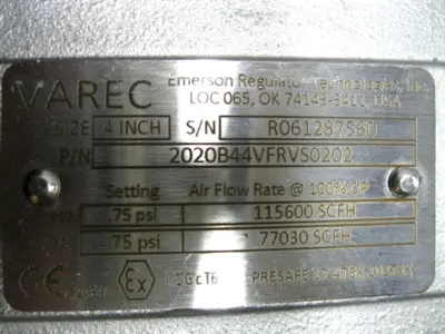 NEW Varec 2020B44VFRVS0202
