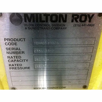 Milton Roy 161 GPH High Pressure Metering Pump