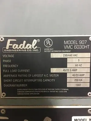 Used 1993 FADAL VMC-6030 Vertical Machining Centers Michigan US | RAB Industries, Inc. #183884