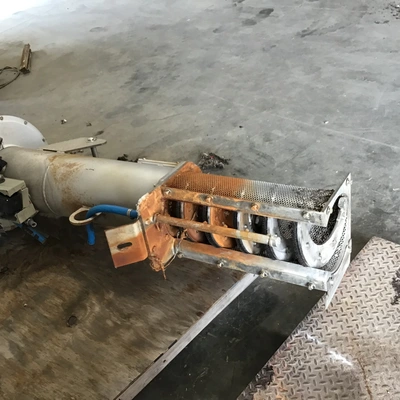 Huber Rotamat 3.3 Fine Screen 10” Waste Water Sludge Auger Stainless Steel