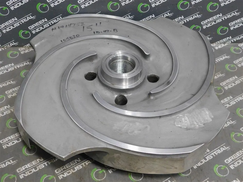 Unbranded 4 Vane Impeller 15.25 in OD 4.25 in W Used