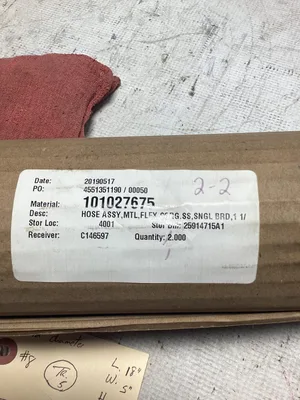 18″ X 1 1/2″ Motion Industries Braided Stainless Steel Flex Pipe Expansion Joint -NOS