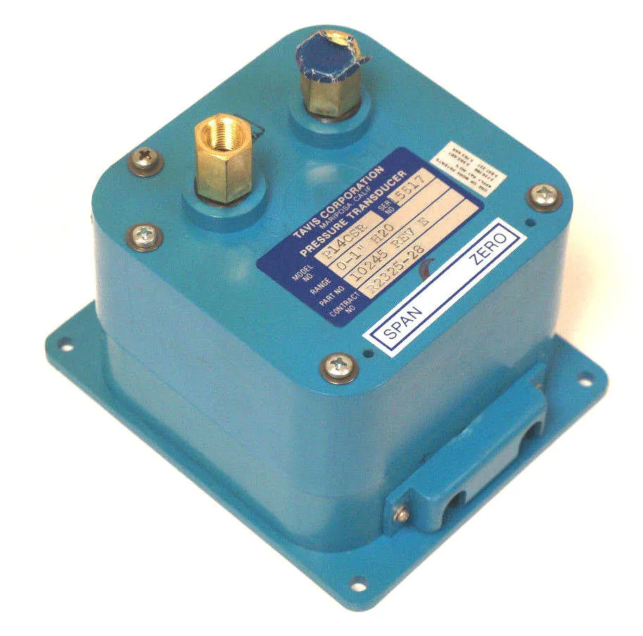 NEW TAVIS CORP. MODEL: P14CSR PRESSURE TRANDUCER 10245 REV. E, 0-1'' H20