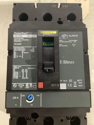 Square D 225 Amp Molded Case Circuit Breaker; JGL36225
