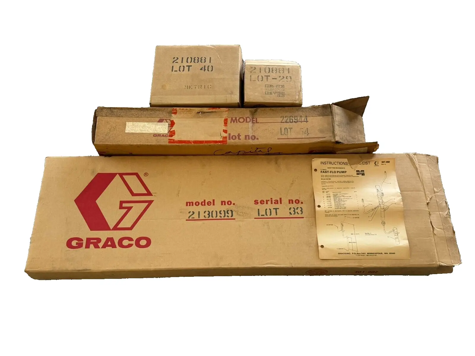 NEW GRACO 226944 FAST-FLO TRANSFER STUBBY PUMP 1:1 RATIO