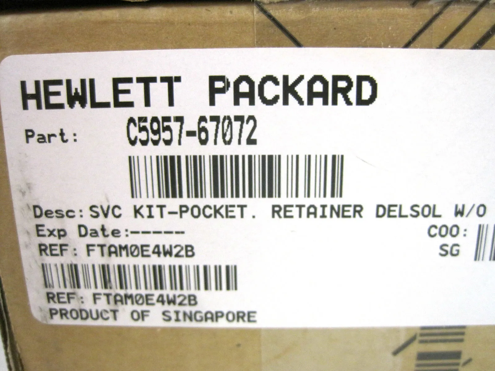 NEW SEALED HP C5957-67072 SVC-KIT C595767072