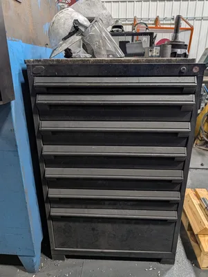 Lagun LTV-2 Milling Machine 10"x50" Table; W/ Acu-Rite Control; W/ 7-Drawer Modular Cabinet W/
