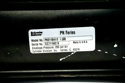 USED PARKER SCHRADER BELLOWS PND118441S 4.500 CYLINDER PND118441S4500