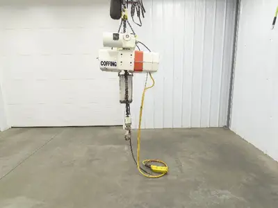 Coffing EC.6016.4 3 Ton Electric Chain Hoist 16/4 FPM 13'Lift Power Trolley 460V