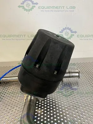 USED ITT PURE-FLO A216 4-WAY DIAPHRAGM STAINLESS STEEL VALVE W/ 1.5" SANITARY FITTING
