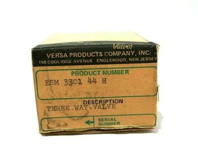 NEW VERSA VALVES ESM-3301-44-H 3-WAY VALVE ESM330144H