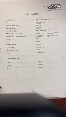 1998 WEIMA WLK 12 37 Reprocessing Equipment, Shredders | Mark One Machinery (3)