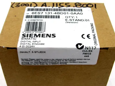 NEW SEALED 5 PCS PER BOX SIEMENS 6ES7 131-4BD01-0AA0 MODULE 6ES71314BD010AA0