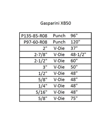 2007 GASPARINI XB50/2000 Brakes (Press Brakes) | Mohawk Machinery (9)