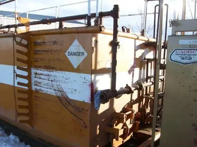 USED 24 M3 (150 BBL) SKID MOUNTED 2 COMPARTMENT MUD TANK
