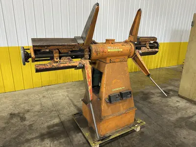 2500 LBS X 12" COOPER WEYMOUTH DOUBLE END PULL-OFF COIL REEL UNCOILER: STOCK #22619