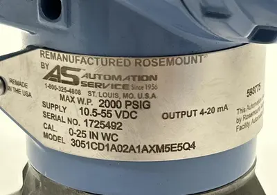 Used ROSEMOUNT 3051CD1A02A1AXM5EQ4 Pressure Transmitters | Surplus Asset Holdings #1227520
