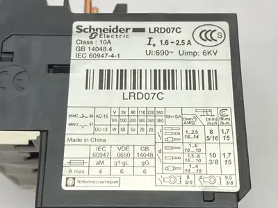 USED SCHNEIDER ELECTRIC TESYS THERMAL OVERLOAD RELAY 1.6-2.5A