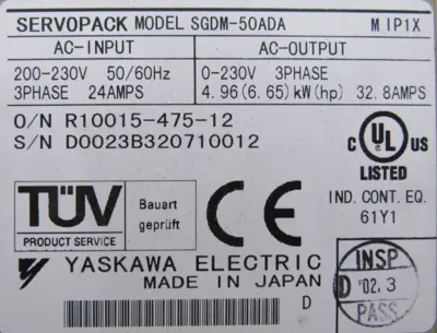 NEW YASKAWA SGDM-50ADA SERVOPACK DRIVE SGDM50ADA