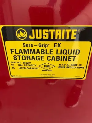 Justrite Flammable liquid storage cabinet