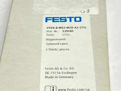 New | in-Stock Festo Pneumatic Solenoid Valve, 5/2 Monostable 539159 Solenoid Valves Michigan US | Maverick Industrial Sales #1391416