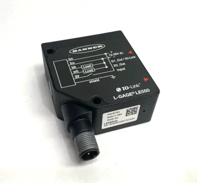 USED BANNER ENGINEERING IO-LINK LASER DISPLACEMENT SENSOR; RANGE: 100-1000 MM 97761