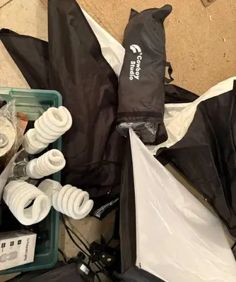 Lot of Photography Studio Lighting Items