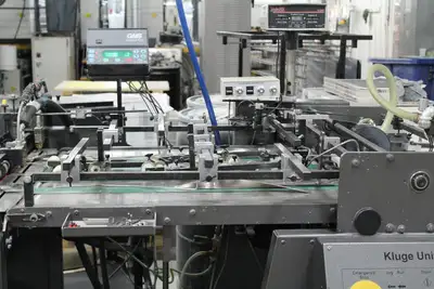 Kluge Unifold Pocket Folder machine