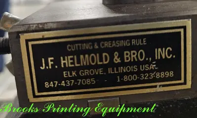 J.F. Helmold & Bro., Inc. Bender Die Tooling