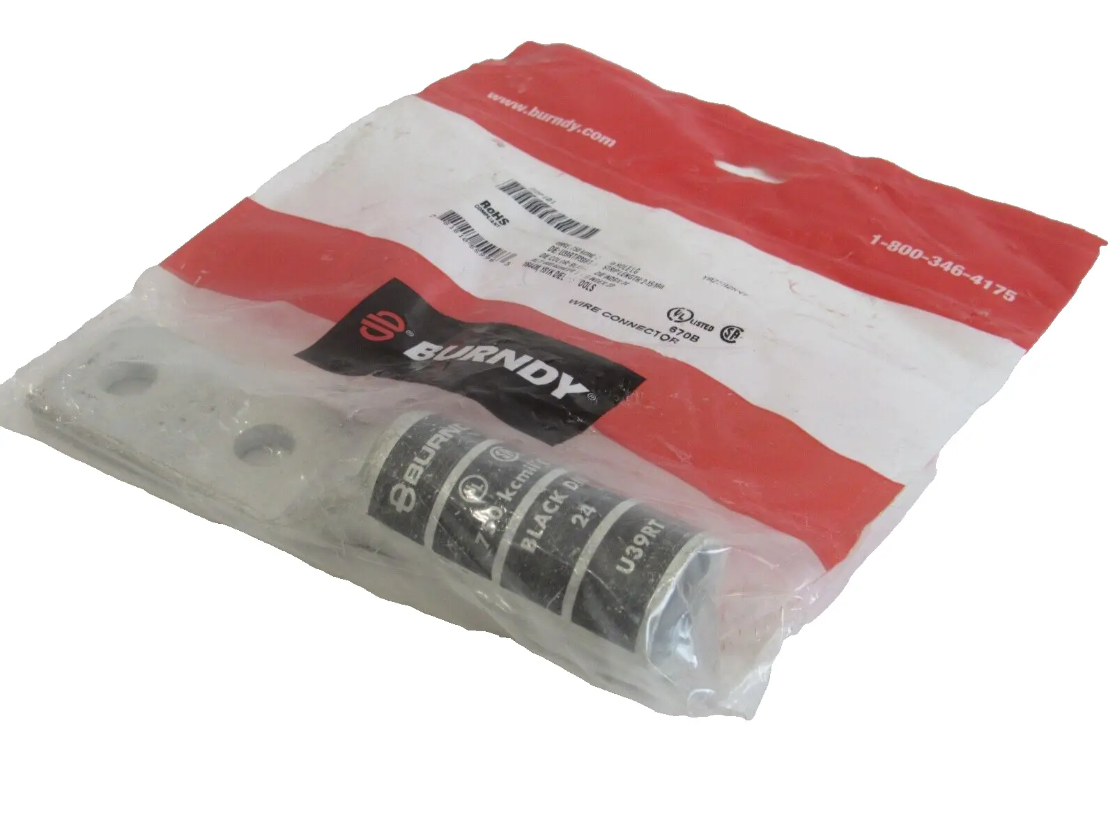 NEW BURNDY U39RT COPPER COMPRESSION LUG YAZ392NNT