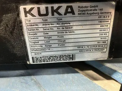 USED 2011 KUKA KR 16-2 S